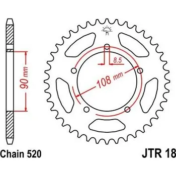 Řetězová sada pro motocykl Jt sprockets JTR 18-43 MZ/Aprilia