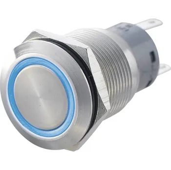 vypínač TRU COMPONENTS LAS1-AGQ-22ZE, BL, 701322 tlačítkový spínač antivandal, 19 mm, 250 V/AC, 5 A, 1 ks