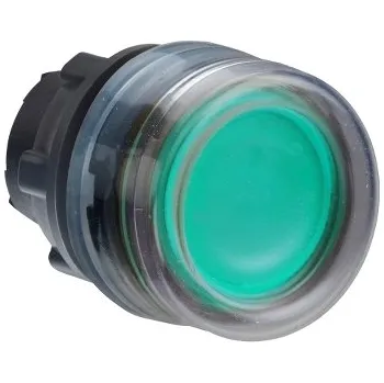 Stavebniny SCHN ZB5AW533 Ovládací hlavice stiskací prosvětlená, lícující s krytkou - zelená