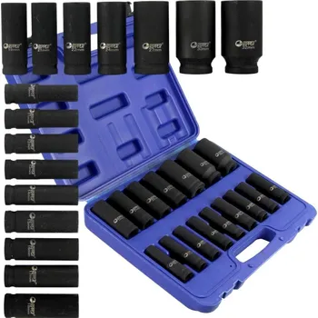 Gola hlavice Úderové hlavice dlouhé 10-32mm 16 ks 1/2' BJC