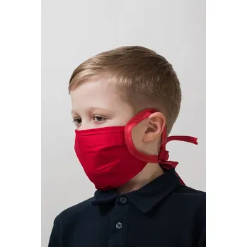 Pánská mikina Dětská bavlněná úpletová rouška na ústa a nos - červená