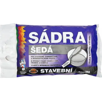 Sádra Sádra šedá, stavební, 3 kg