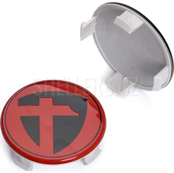 Alu kolo Středová krytka alu kola Ø 69/75 mm Tomason K-008,M74,5 červený plast, černé logo