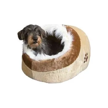 Pelíšek pro psa Pelech MINOU kukaň Béžový s kožešinkou č.2 TR