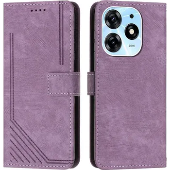 Příslušenství pro tablet VSECHNONAMOBIL 59364 STRIPE Peněženkové pouzdro s řemínkem Tecno Spark 10 Pro fialové