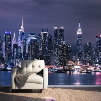 Fototapeta Solution Media 3D tapeta -New Yourk v noci MU1554 3 - 3D Relief - Vliesová tapeta - 320g/m2