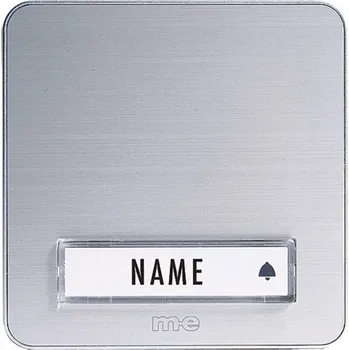 Domovní zvonek m-e modern-electronics KTA-1 A/S deska zvonku se jmenovkou 1násobné stříbrná 12 V/1 A