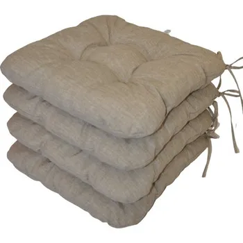 Podsedák Nábytek PEGAS Sedák UNI barva tmavě béžový melír - set 4 kusy