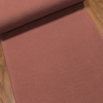 Žebrovaný bavlněný úplet 6201/1713 jemný / hladký, tmavý starorůžový, š.35cm (látka v metráži)