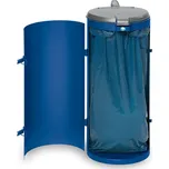 Odpadková nádoba z oceli, plastové víko, 120 litrů, modrá