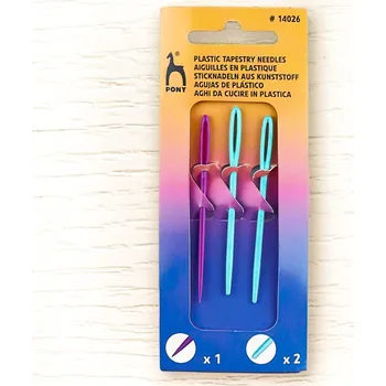 Vyšívací vzor Jehly plastové na vlnu PONY 614026, 3 kusy