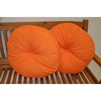 Podsedák Nábytek PEGAS Polštář kulatý velký oranžový set 2 kusy