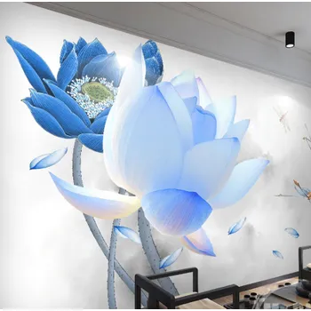 Fototapeta Solution Media 3D tapeta - Modrý lotos MU1845 6 - Samolepící tapeta - 380-450g/m2