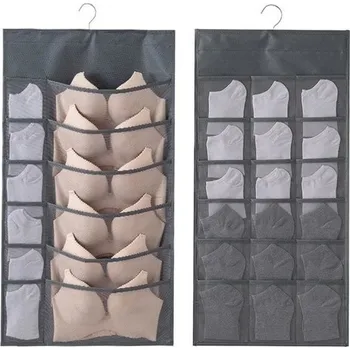 Organizér na kosmetiku Závěsný organizér na spodní prádlo - šedý