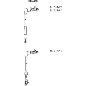 Zapalovací kabel Sada kabelů pro zapalování, , BREMI, 300/429