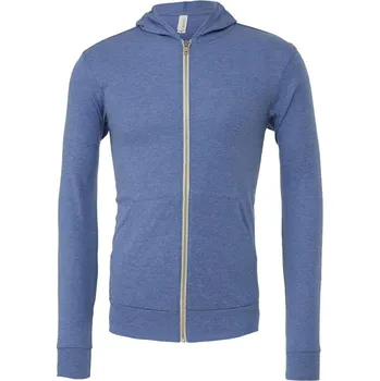 Pánská mikina Mikina Bella Triblend Full-Zip Lightweight - modrá, M