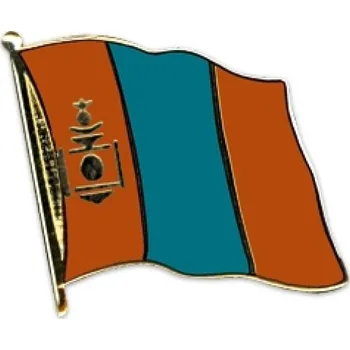 Odznak (pins) 20mm vlajka Mongolsko - barevný
