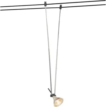 BIG WHITE TELESKOP, svítidlo s lanem pro nízkonapěťový lanový systém TENSEO, QR-C51, černé, Š/V/H 4,5/21–52/1 cm 139080