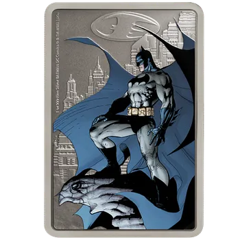 Stříbrná mince The Caped Crusader™ - Gotham City™ 1 Oz 2020 Antique - (1.)