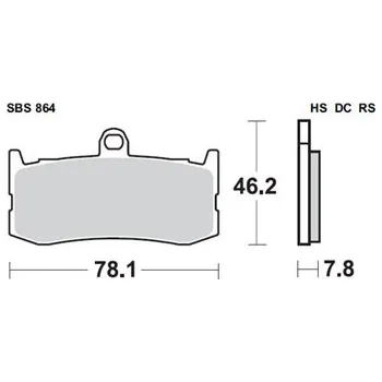 Brzda pro motocykl Brzdové destičky SBS přední TRIUMPH 675 Daytona rok 09-18