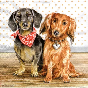 Papírový ubrousek UBR-G72, Ubrousek, 16x16 cm, JEZEVČÍCI, 1 kus