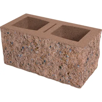 plotová tvarovka DITON Okrasná tvárnice trojstranná D1 400x195x190 mm cihlová