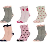 PESAIL Dívčí ponožky QW3049 6páry Velikost: 35-38