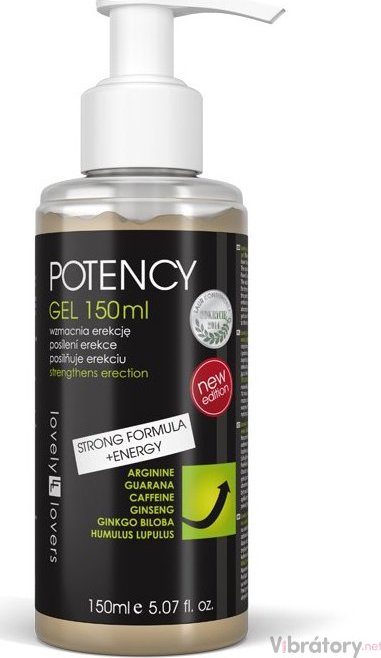 Lubrikační gel pro silnější erekci Lovely Lovers POTENCY, 150 ml