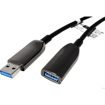 Datový kabel ROLINE USB 5Gbps aktivní optický prodlužovací kabel, USB3.0 A(M) - USB3.0 A(F), 10m, černý - 12.04.1075
