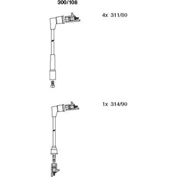 Zapalovací kabel Sada kabelů pro zapalování, , BREMI, 300/108