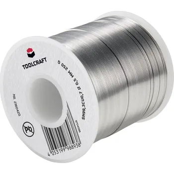 TOOLCRAFT bezolovnatý pájecí cín cívka Sn99,3Cu0,7 ROL1 250 g 0.5 mm
