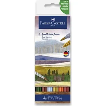 Faber-Castell Popisovač Faber Castell Goldfaber Aqua Dual Markers Tuscany, 6ks
