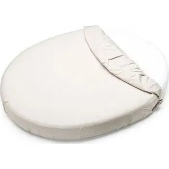 Prostěradlo Petite&Mars Napínací prostěradlo nepromokavé do oválné postýlky Soft Dream Oval 84x50 White