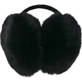 Čepice Černé chlupaté dámské klapky na uši - one size