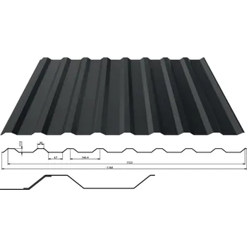Střešní krytina Blachotrapez Trapézový plech T-18 tl. 0,5 mm (střešní) Barva: Pozinkovaný, Povrchová úprava: Pozinkovaný