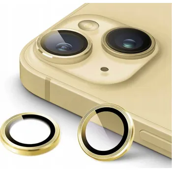 Metalické ochranné sklo na čočku fotoaparátu a kamery pro Apple iPhone 14 Pro Max - zlaté