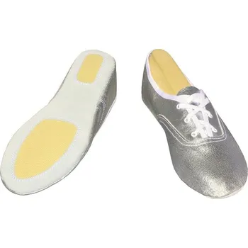 Pánská obuv Taneční cvičky šněrovací kůže - dělená podešev - stříbrné - Velikost (EUR) 35 CSK02445