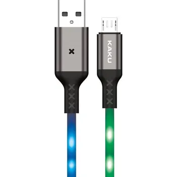 Datový kabel Datový kabel micro USB 3,2A, 1m, hlasová reakce, KAKU (KSC-114), šedý