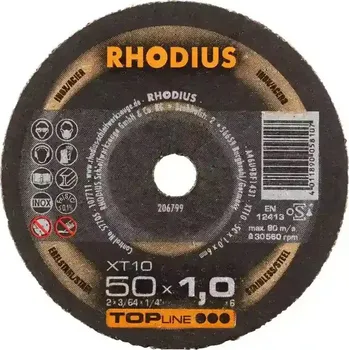 Řezný kotouč Rhodius 206799 | Řezný kotouč 50 x 1,0 x 6,0 mm, XT10 MINI