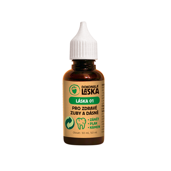 Dokonalá láska s.r.o. Dokonalá Láska 01 Pro zdravé zuby a dásně psů 50ml