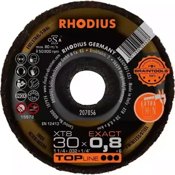 Řezný kotouč Rhodius 207056 | Řezný kotouč 30 x 0,8 x 6,0 mm, XT8 EXACT