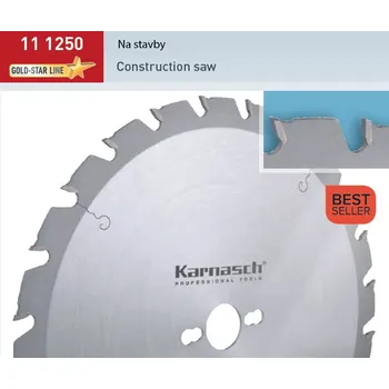 Pilový kotouč Karnasch 111250185010 | Pilový kotouč osazený tvrdokovem stavební 185x2,8/1,8x20/16 mm, 12 TT