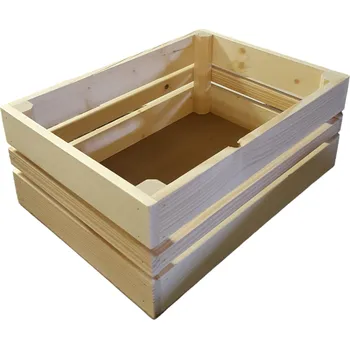 Úložný box Dřevěná bedýnka přírodní 40x25x14