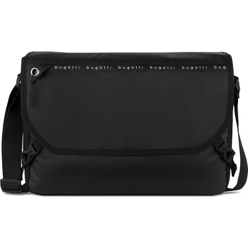Pánská aktovka Pánská taška na notebook 15" Bugatti Blanc DeLight Messenger černý 49450901, Bugatti