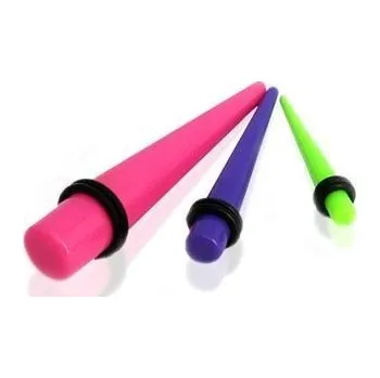 Piercing Roztahovák do ucha - akrylát (zelená, 5 mm)