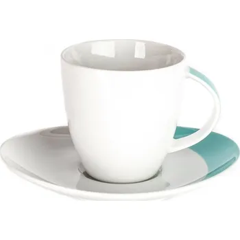 Stolování Čajový šálek s podšálkem, Thun, Loos, Tyrkysový, 220 ml, 12 ks