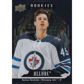 Sběratelská karetní hra insert RC karta DECLAN CHISHOLM 22-23 Allure Rookies Black Rainbow číslo 103