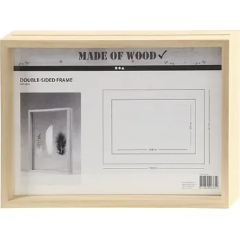 Rám na obraz Creative Rámeček na obrázek dvojitý dřevo A4 hloubka 4,5 cm