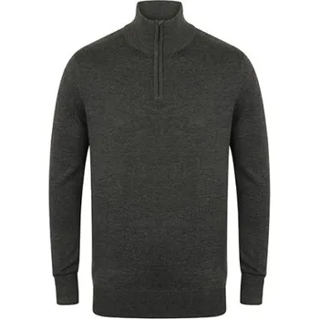 Pánský svetr Henbury Pánský svetr se zipem H729 Grey Marl XXL