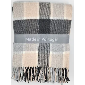 deka MIROS Deka KÁRO SVĚTLE RŮŽOVO ŠEDÁ 150 x 200 cm